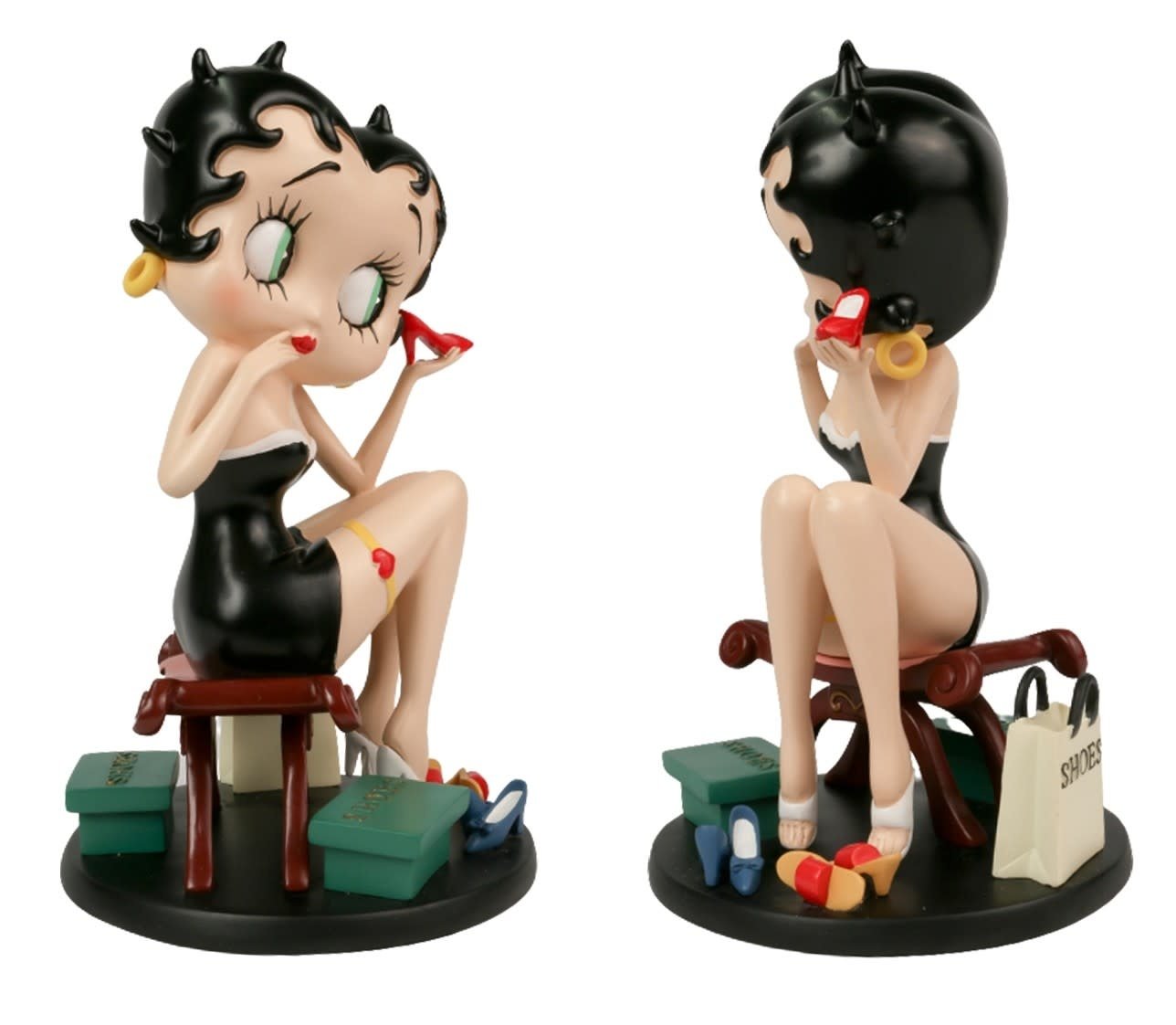 Figurine: Betty Boop - Fitting Shoes Black Dress
