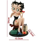 Figurine: Betty Boop Fitting Shoes Black Dress