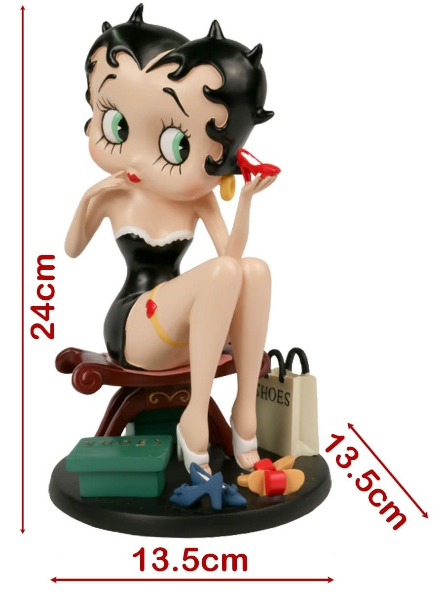 Figurine: Betty Boop - Fitting Shoes Black Dress
