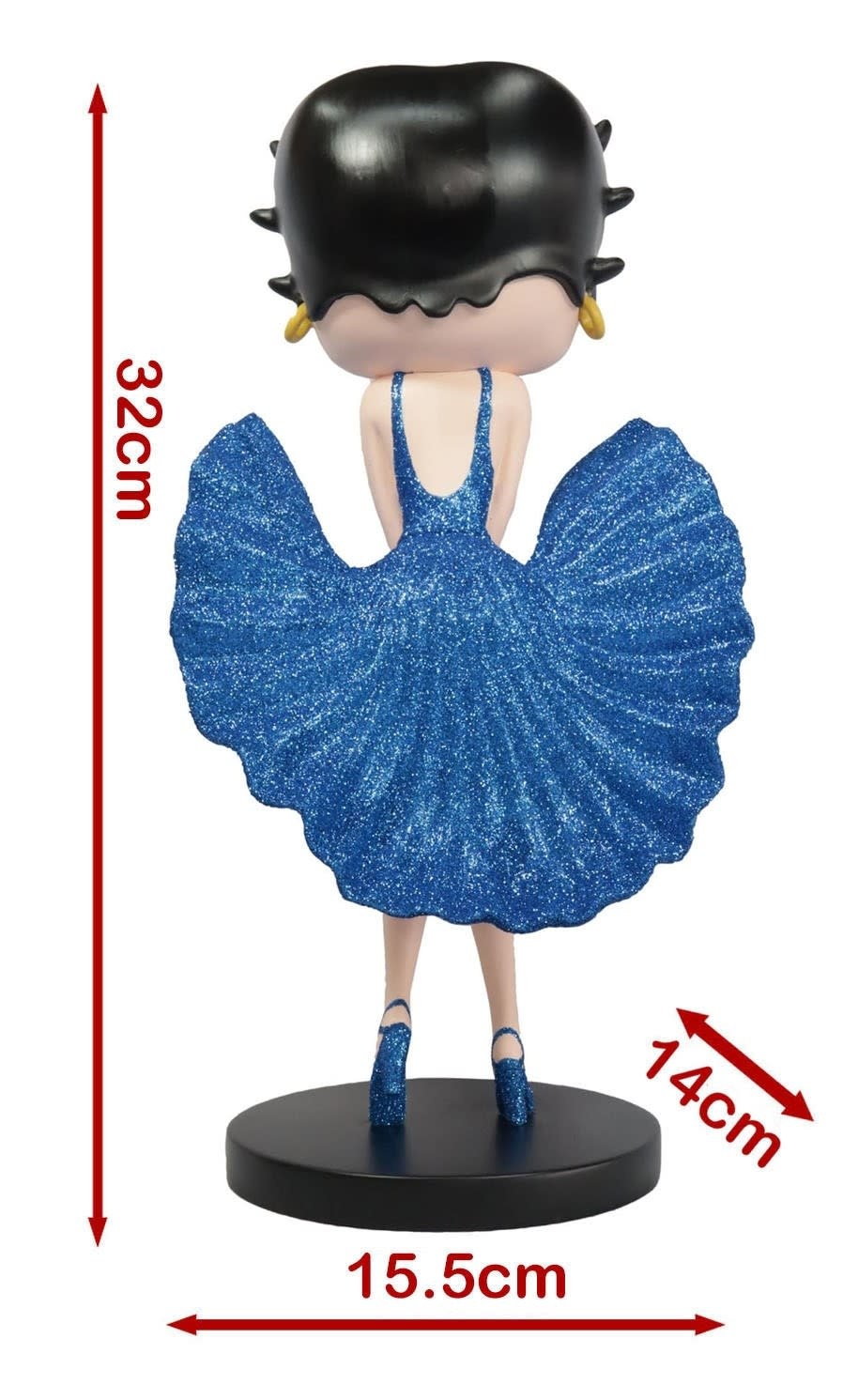 Figurine: Betty Boop Cool Breeze (Blue Glitter)