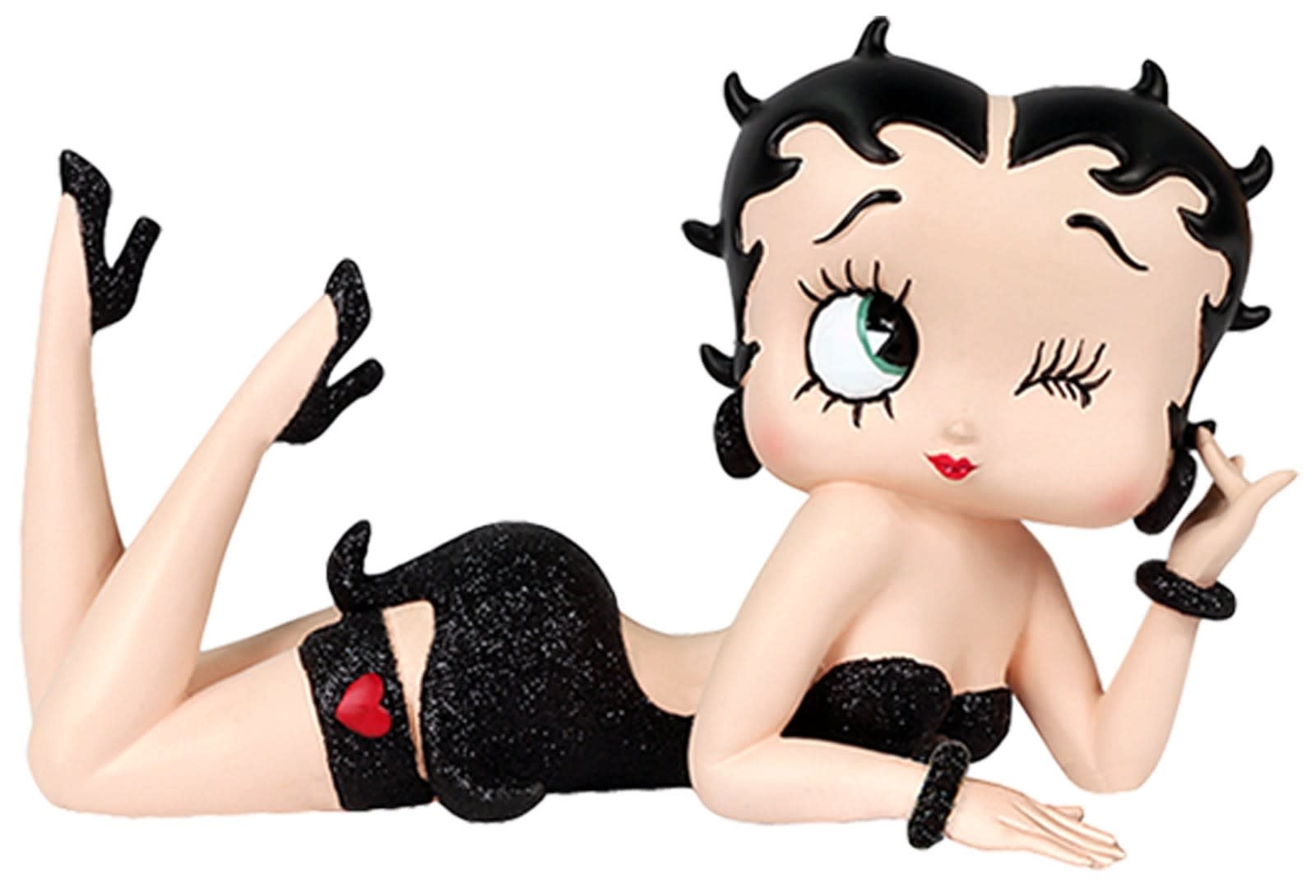 Figurine: Betty Boop - Lying Down (Black Glitter)