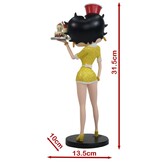 Figurine: Betty Boop Diner Waitress Yellow Glitter Dress