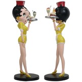 Figurine: Betty Boop Diner Waitress Yellow Glitter Dress