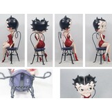 Figurine: Betty Boop On Chair Red Glitter