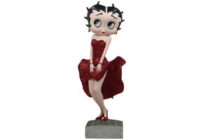 Figurine: Betty Boop Posing (Red Glitter Dress)