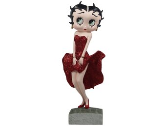 Figurine: Betty Boop Posing (Red Glitter Dress)