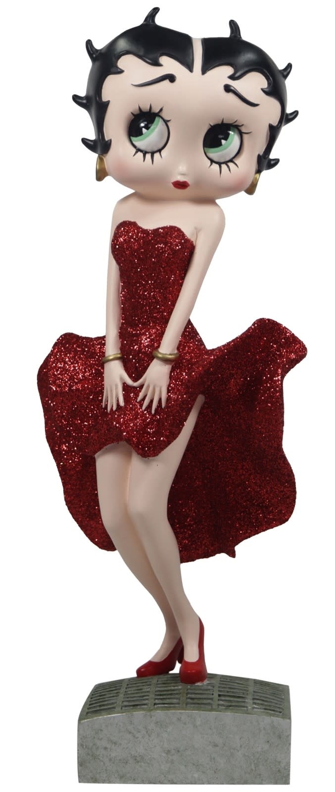 Figurine: Betty Boop - Posing (Red Glitter Dress)