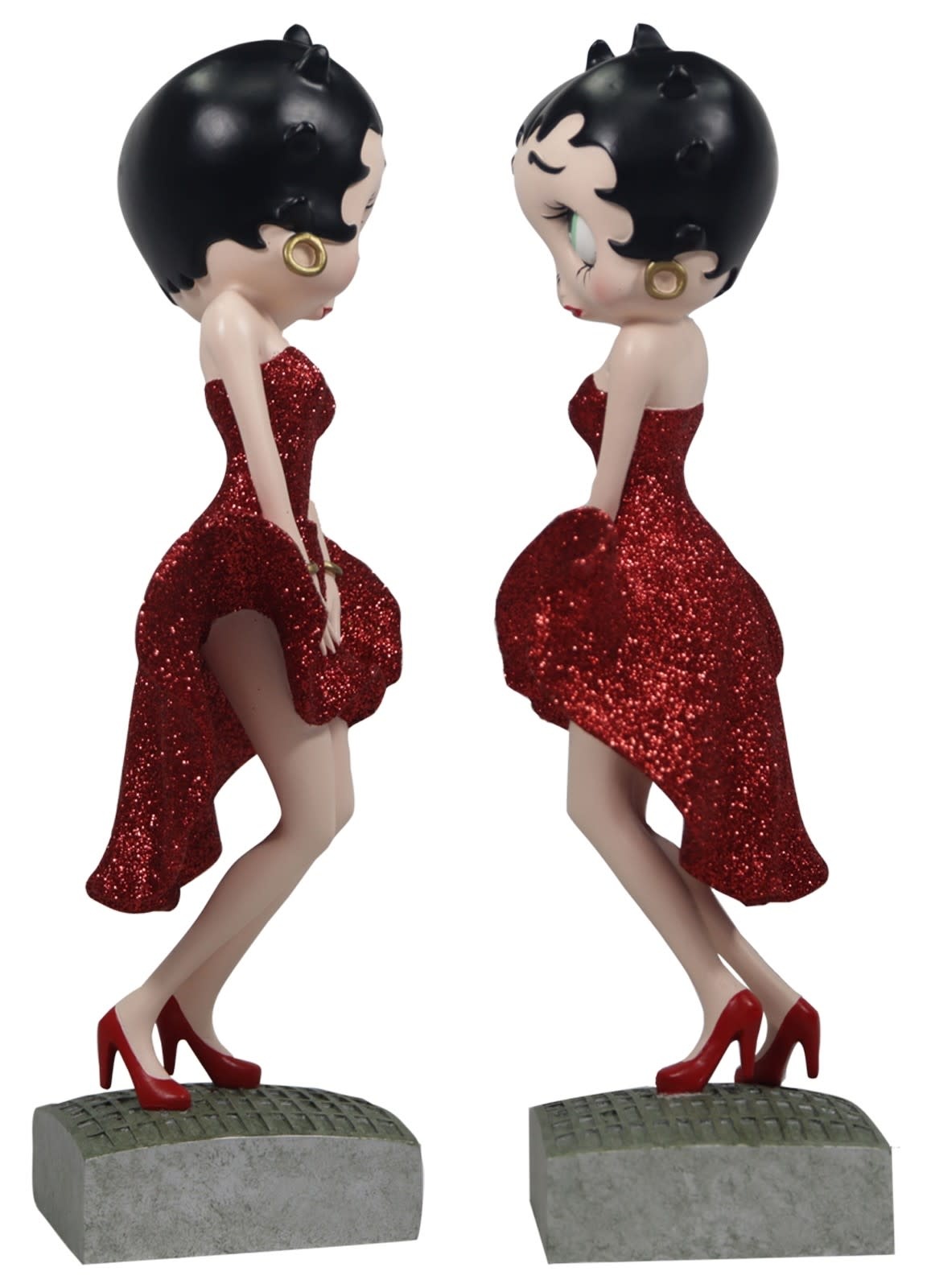 Figurine: Betty Boop - Posing (Red Glitter Dress)