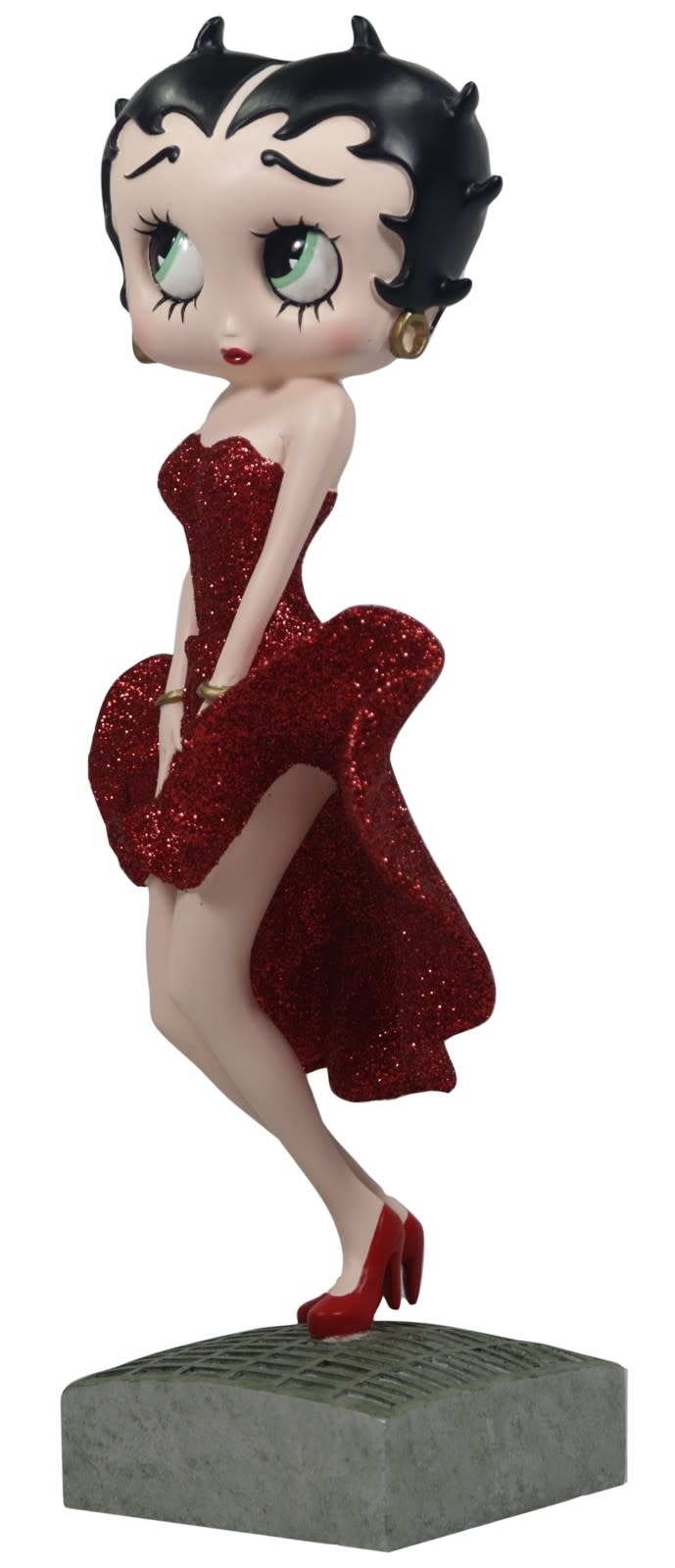 Figurine: Betty Boop - Posing (Red Glitter Dress)