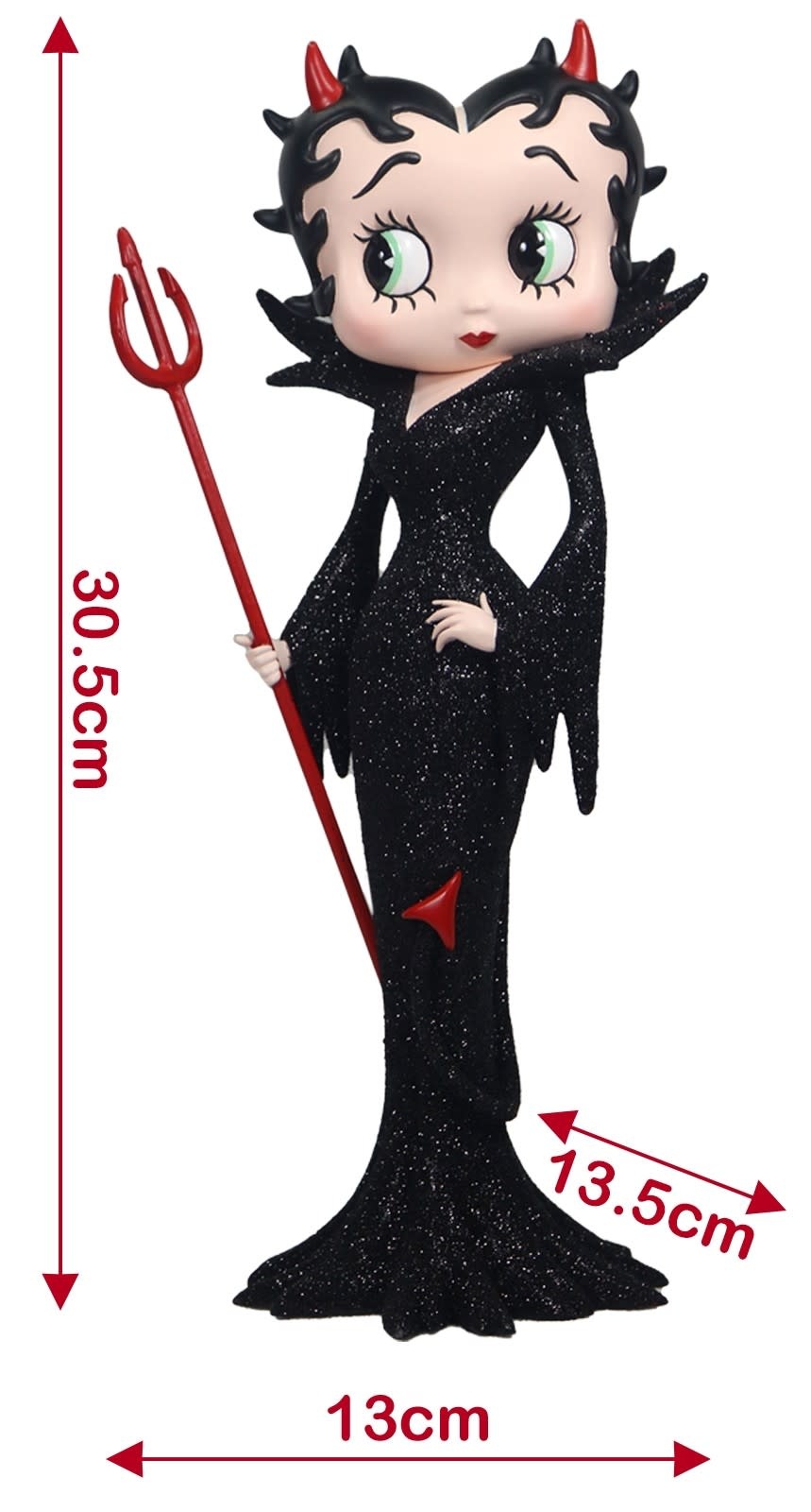 Figurine: Betty Boop - Devil Black Glitter Dress
