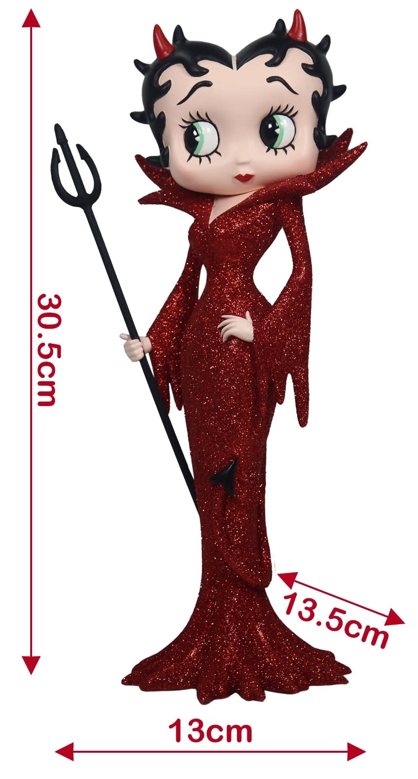 Figurine: Betty Boop - Devil Red Glitter Dress