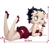 Figurine: Betty Boop - Lying Down Pink Fuchsia Glitter Dress
