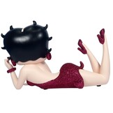 Figurine: Betty Boop - Lying Down Pink Fuchsia Glitter Dress