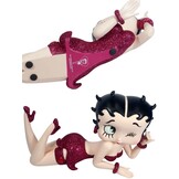 Figurine: Betty Boop Lying Down Pink Fuchsia Glitter Dress
