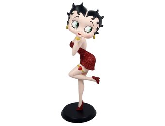 Figurine: Betty Boop Blowing Kiss - Red Glitter Dress