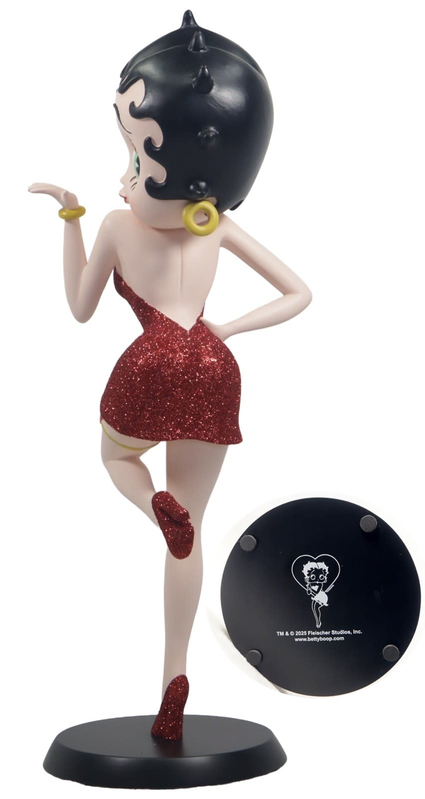 Figurine: Betty Boop - Blowing Kiss Red Glitter Dress
