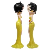 Figurine: Betty Boop - Holding Flowers Yellow Glitter Dress