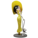 Figurine: Betty Boop Walking Pudgy Yellow Glitter Dress