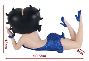 Figurine: Betty Boop - Lying Blue Glitter