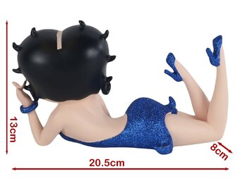Figurine: Betty Boop Lying Blue Glitter