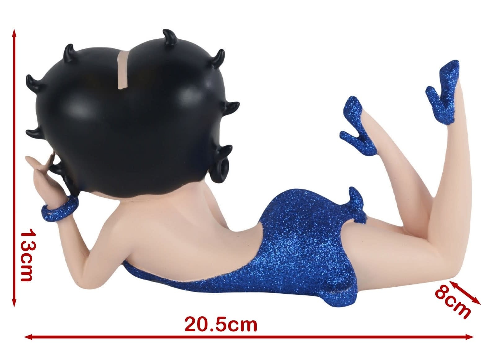 Figurine: Betty Boop Lying Blue Glitter