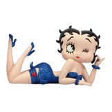 Figurine: Betty Boop Lying Blue Glitter