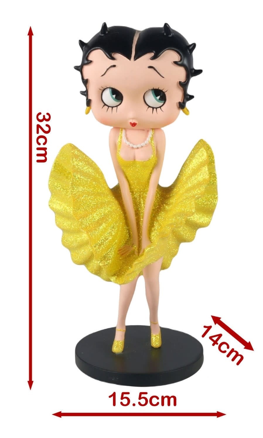 Figurine: Betty Boop Cool Breeze (Yellow Glitter)