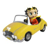 Figurine: Betty Boop In Yellow Sports Car