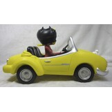 Figurine: Betty Boop In Yellow Sports Car