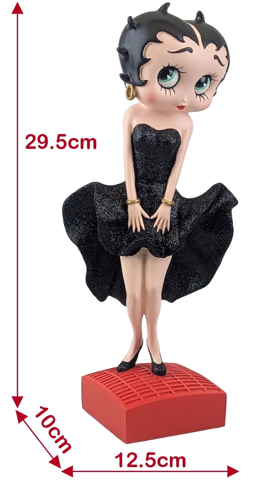 Figurine: Betty Boop - Posing Black Glitter Dress