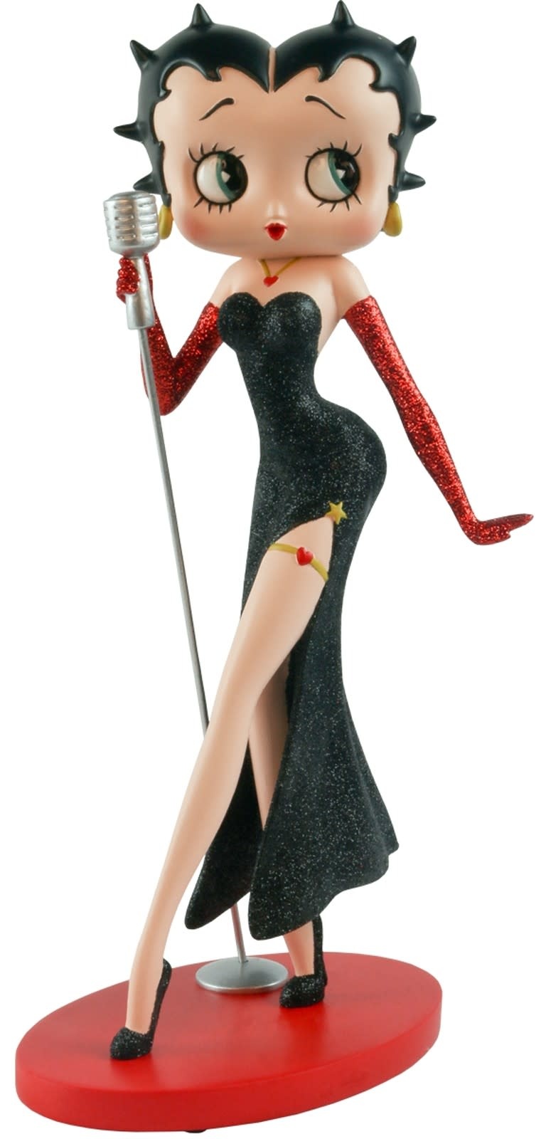 Figurine: Betty Boop Classic Singer (Black Glitter Dress