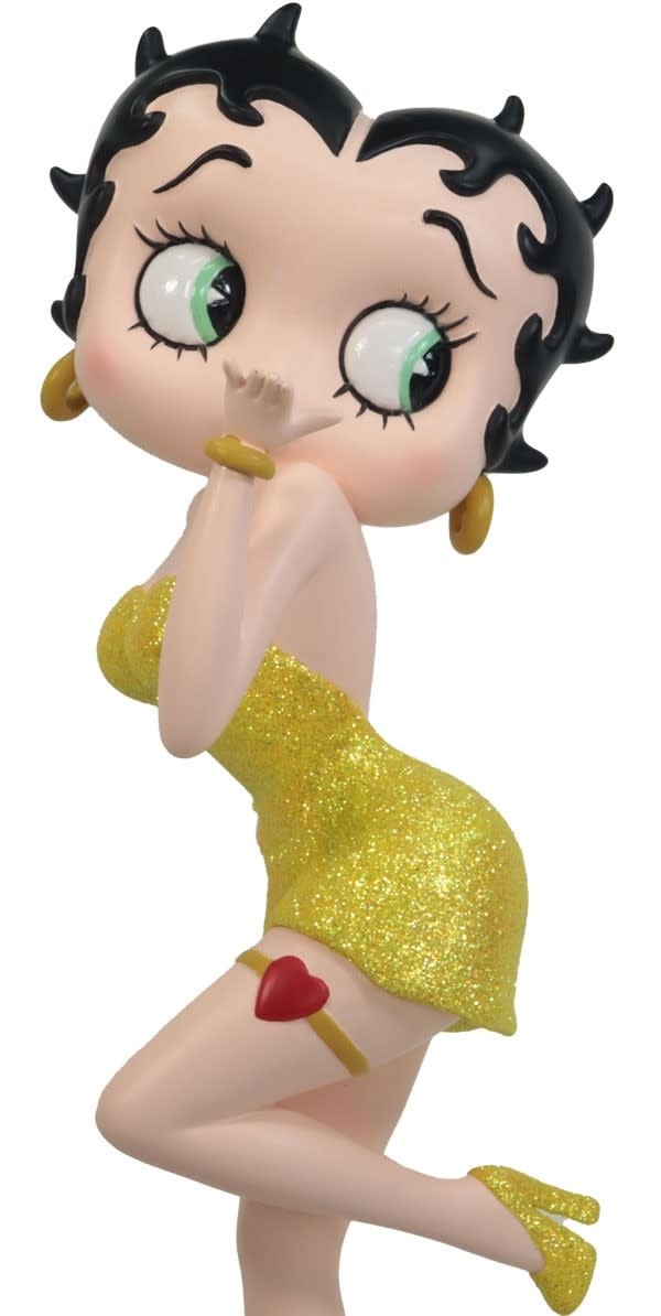 Figurine: Betty Boop - Blowing Kiss (Yellow Glitter)