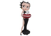 Figurine: Betty Boop With Red Glitter Pillow Box (Black Dress)