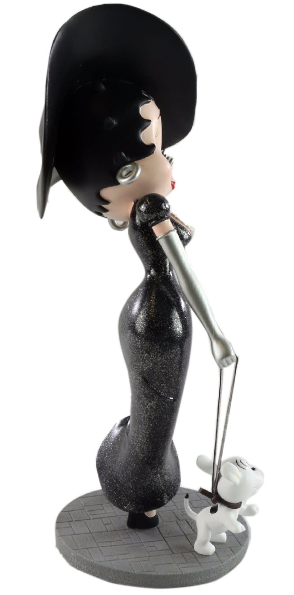 Figurine: Betty Boop - Walking Pudgy Black Glitter