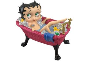 Figurine: Betty Boop Bath Tub - Fuchsia Pink Glitter