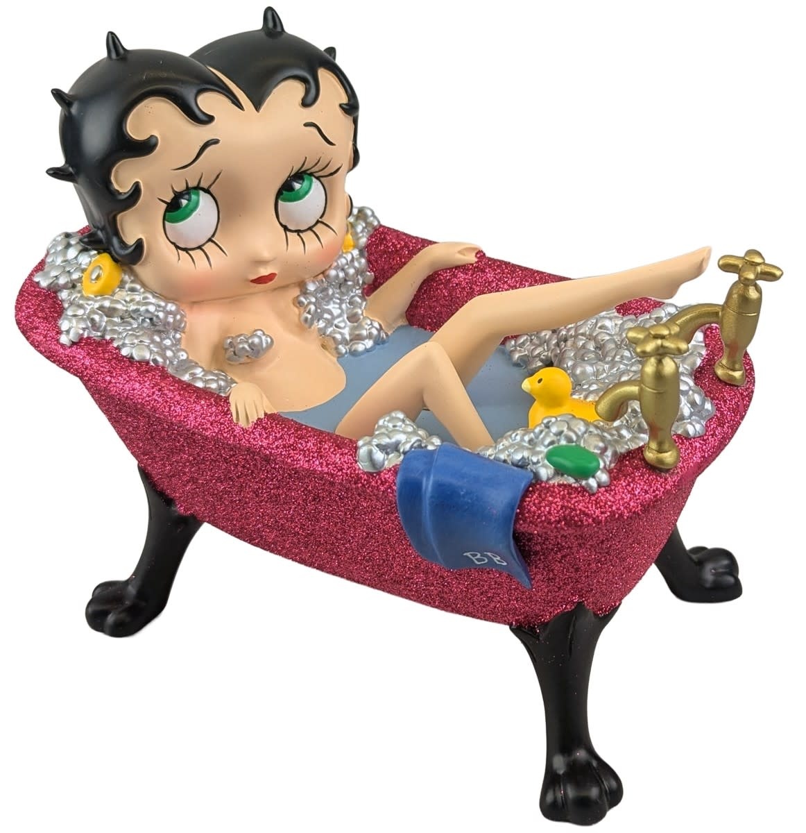 Figurine: Betty Boop Bath Tub - Fuchsia Pink Glitter