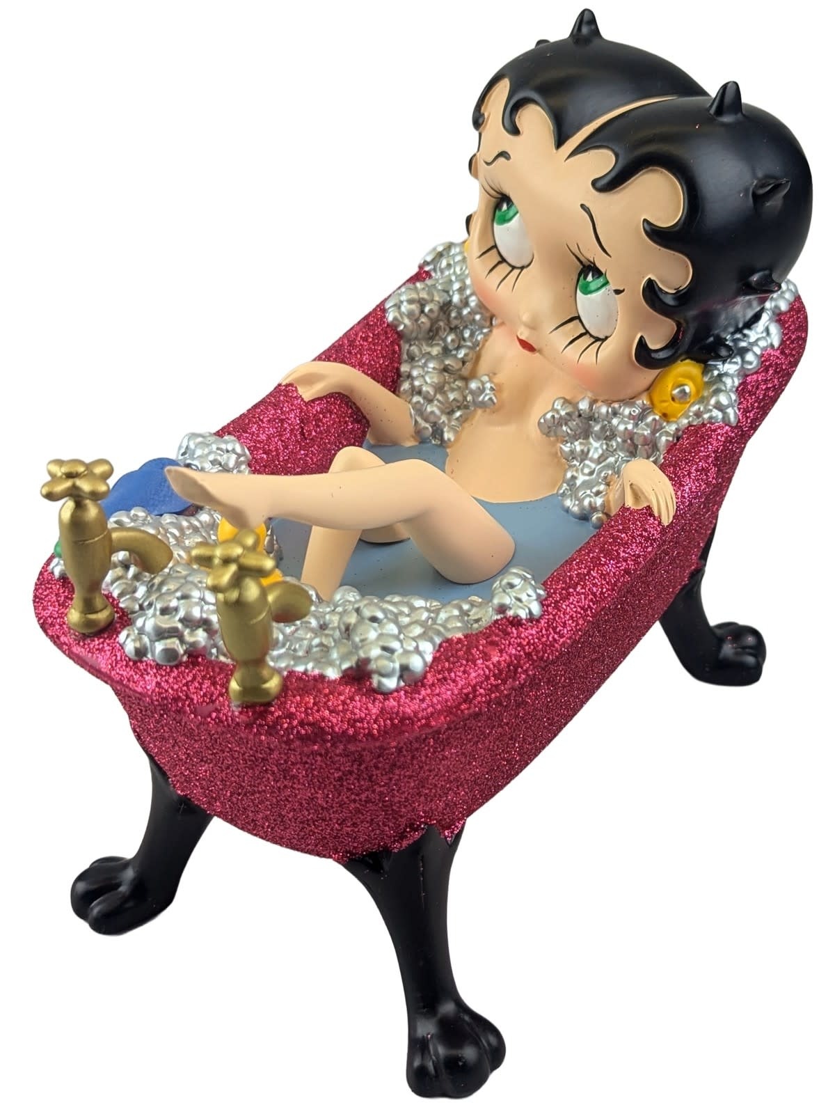 Figurine: Betty Boop Bath Tub - Fuchsia Pink Glitter