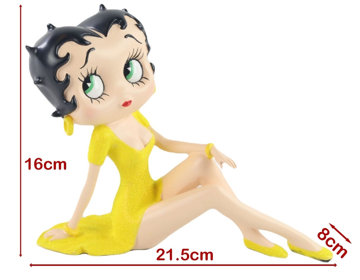 Figurine: Betty Boop - Demure (Yellow Glitter Dress)