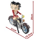 Figurine: Betty Boop - On Motorbike Red Jacket