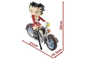 Figurine: Betty Boop - On Motorbike Red Jacket