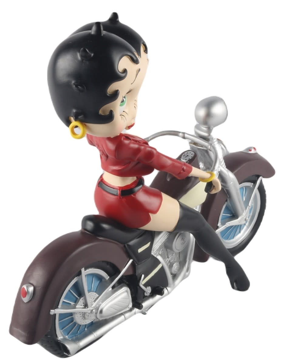 Figurine: Betty Boop On Motorbike Red Jacket