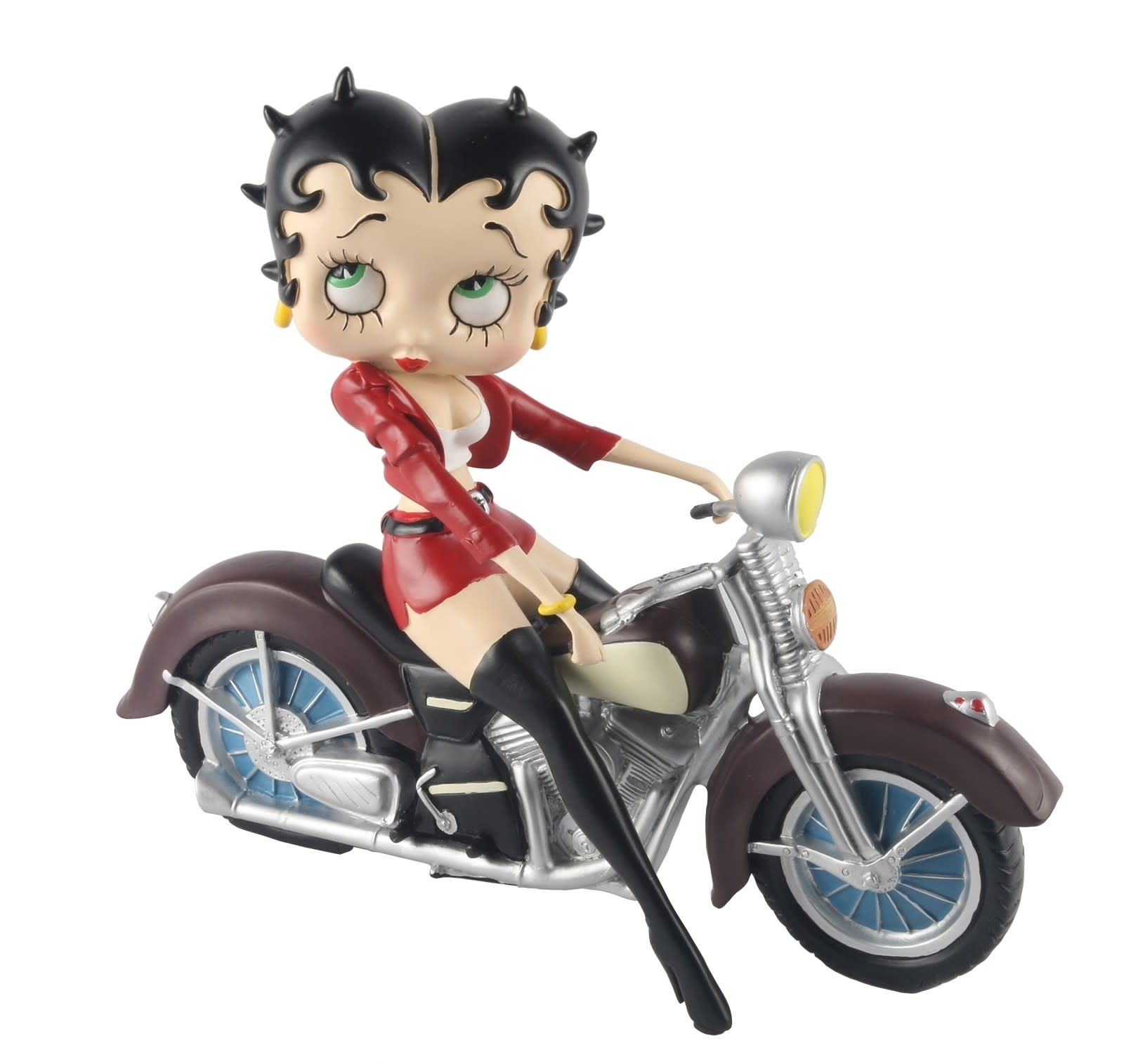 Figurine: Betty Boop - On Motorbike Red Jacket