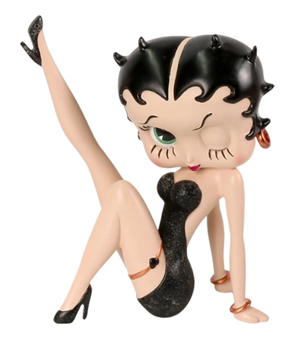 Figurine: Betty Boop Leg Up (Black Glitter)