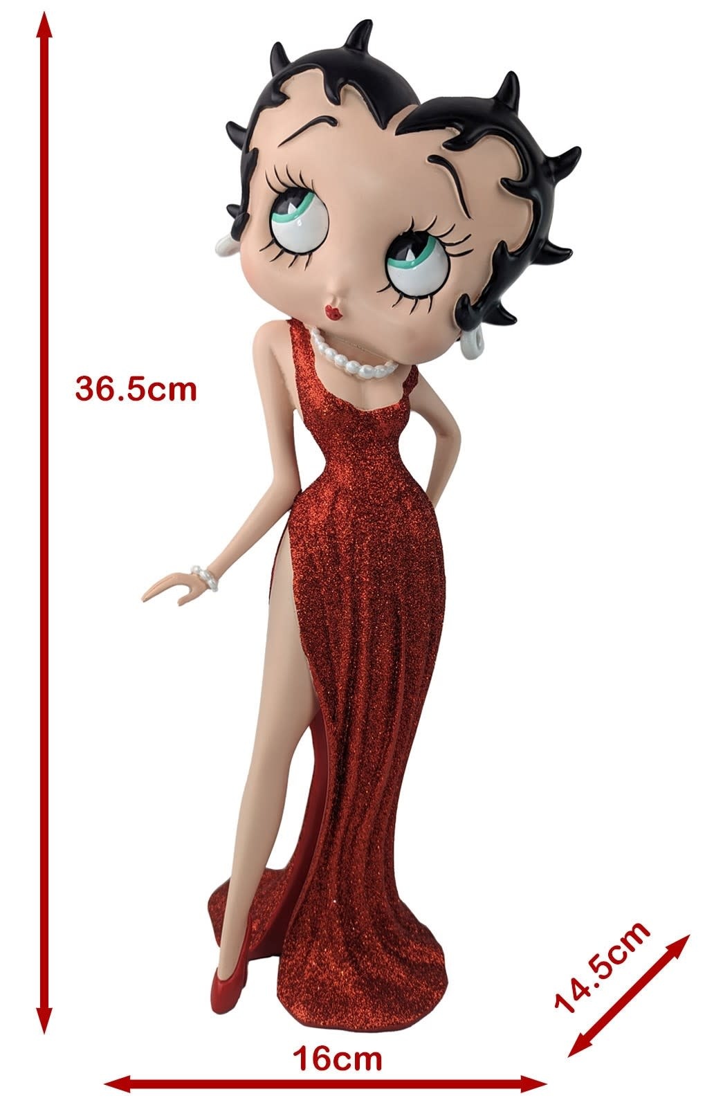 Figurine: Betty Boop Evening Dress Red Glitter