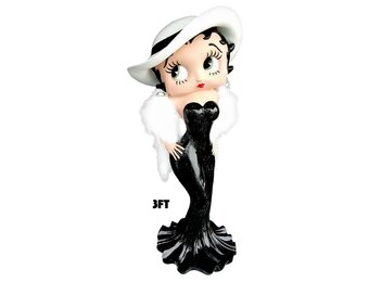 Figurine: Betty Boop Madam 3ft (Black Glitter Dress)
