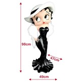 Figurine: Betty Boop Madam 3ft (Black Glitter Dress)