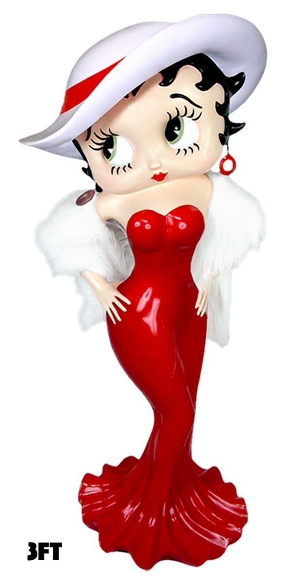 Figurine: Betty Boop Madam 3ft (Red Glitter Dress)