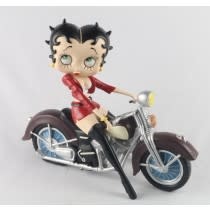Figurine: Betty Boop - On Motorbike Red Jacket