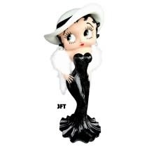Figurine: Betty Boop - Madam 3ft (Black Glitter Dress)