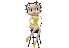 Figurine: Betty Boop - on Chair Yellow Glitter 32.0 cm